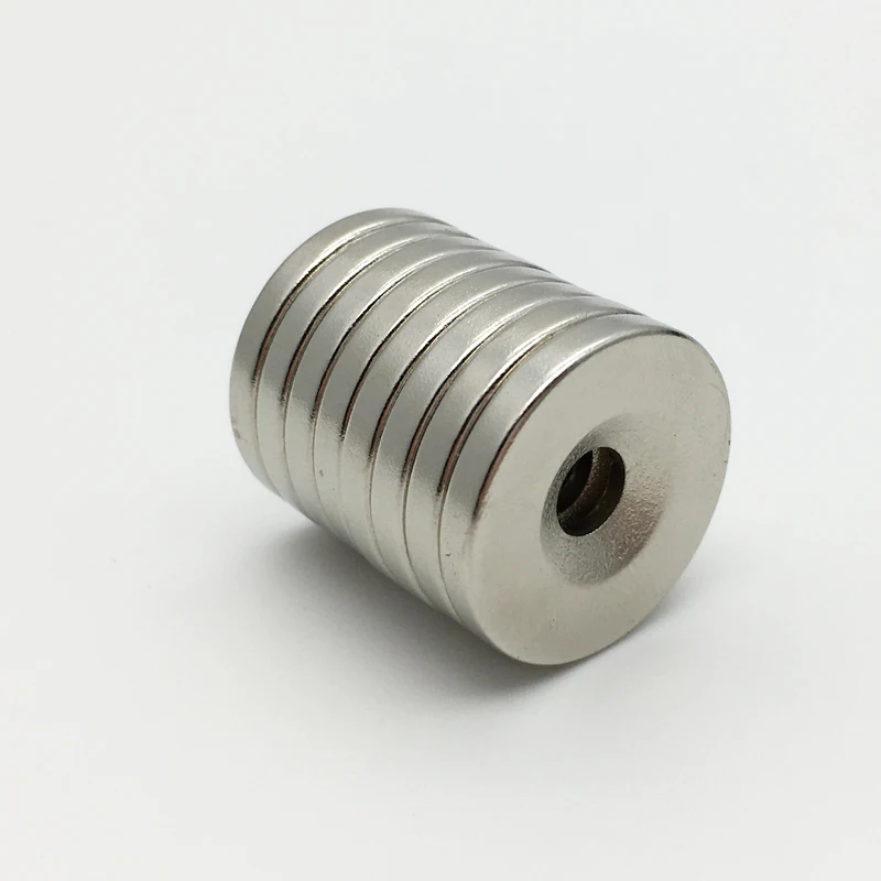10pcs Strong Ring Magnet 15 mm x 3 Countersunk Hole:3 Rare Earth Neodymium N52 15*3 | Обустройство дома