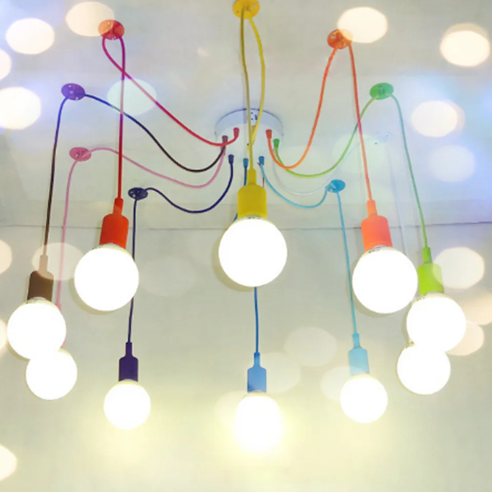

E27 Spider-colored Pendant Lighting Children's Room Bedroom Decorated Restaurant Cafe Clothing Store Lamps YSL1823 Free shipping