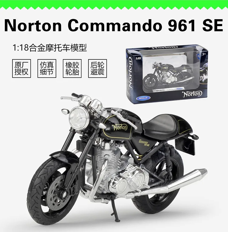 1:18 Welly Norton Commando 961 SE литая под давлением модель мотоцикла