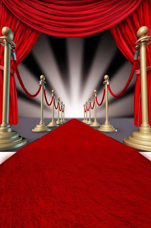 

10x10ft Great Show Red Carpet Entrance Stage Seamless Washable Wrinkle Free One Piece Photo Background Backdrop Polyester Fabric