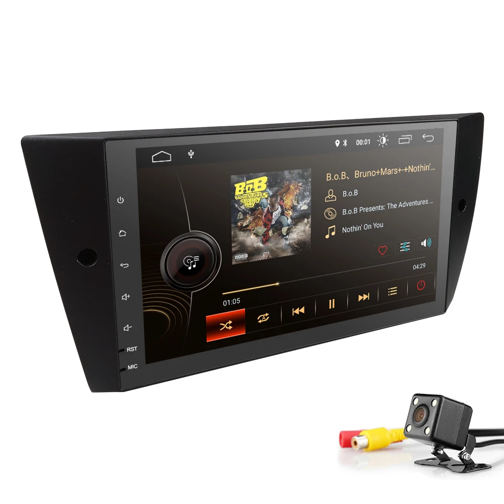 Discount QUAD core Car GPS stereo For BMW E90 E91 E92 E93 2006-2012 9 Inch 1 Din Android9.0 Radio can bus Steel wheel control Mirror link 2