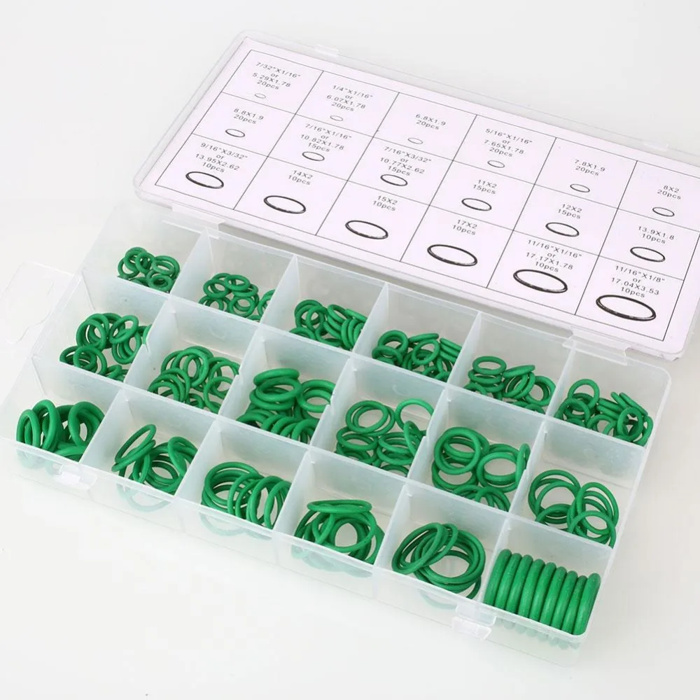 270Pcs 18 Sizes Car Vehicle Air Conditioning HNBR O Rings Assortment