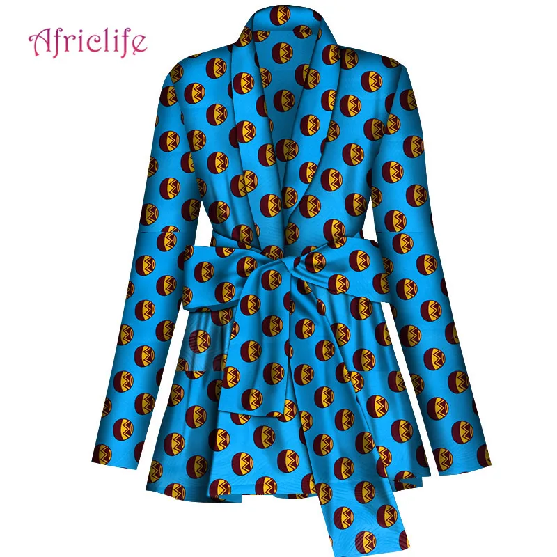 Осенняя одежда, трендовая африканская одежда для женщин, рубашка с длинным рукавом, топ с принтом Анкары размера плюс, женская одежда WY4236