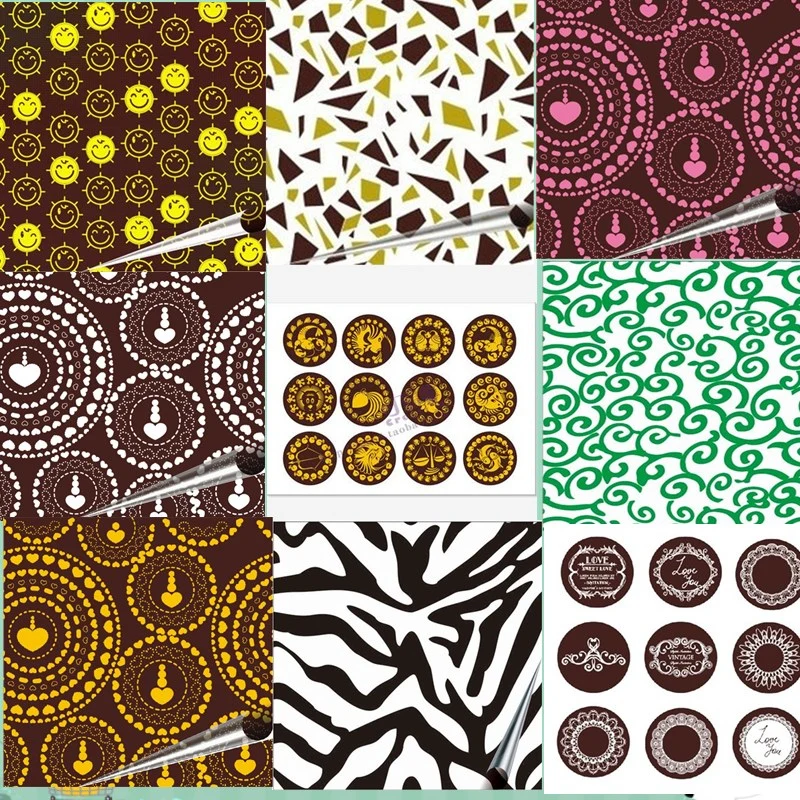 20 листов Бумага для переноса шоколада/Пресс-формы выпечки лист/Торт украшения