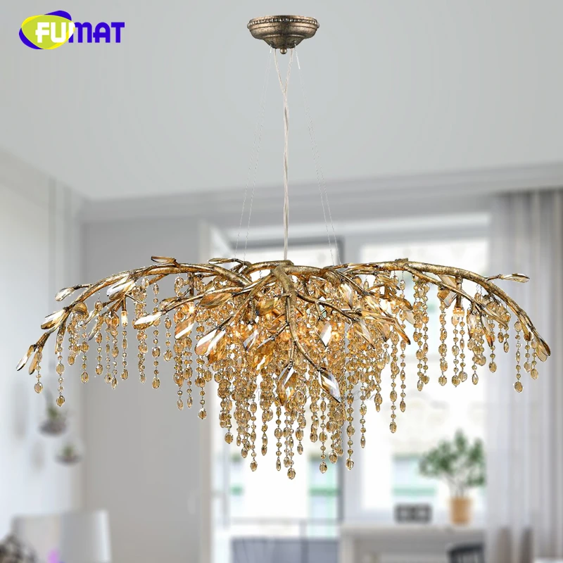 Люстра Светодиодная Хрустальная в виде ветки для спальни столовой|crystal chandelier led|k9