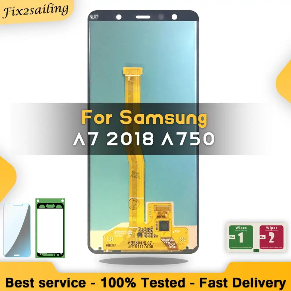

6.0''100% Tested For Samsung Galaxy A7 2018 A750 SM-A750F A750F LCD Display Touch Screen Digitizer Assembly Replacement