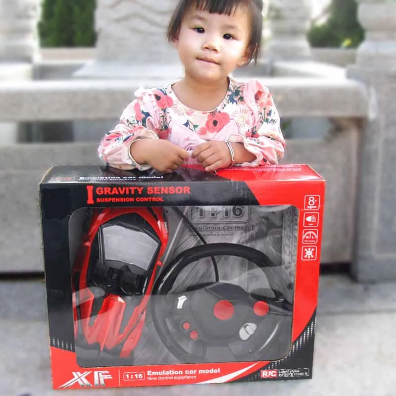 

Charging Four-Way Wireless Remote Control Car Gravity Sensing Model Gift Box Puzzle Electric Children's Toy Car