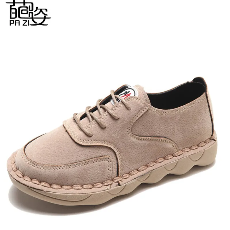 

Shoes Women Sneakers Oxford Shoes Flats Shoes Women Leather Suede Lace Up Boat Shoes Round Toe Flats Solid Color For Laies