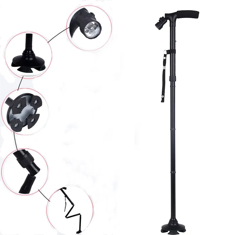 Adjustable-Handle-Folding-Smart-Cane-With-LED-Lights-Black-Walking-Stick-HOT