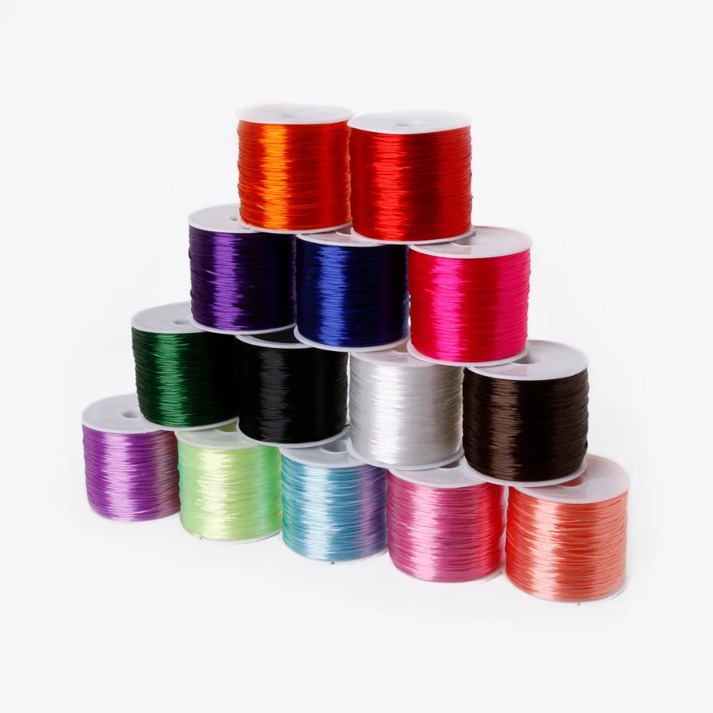 0.7mm 60m/Roll DIY Crystal Beading Stretch Cord Elastic Line,Mix Color