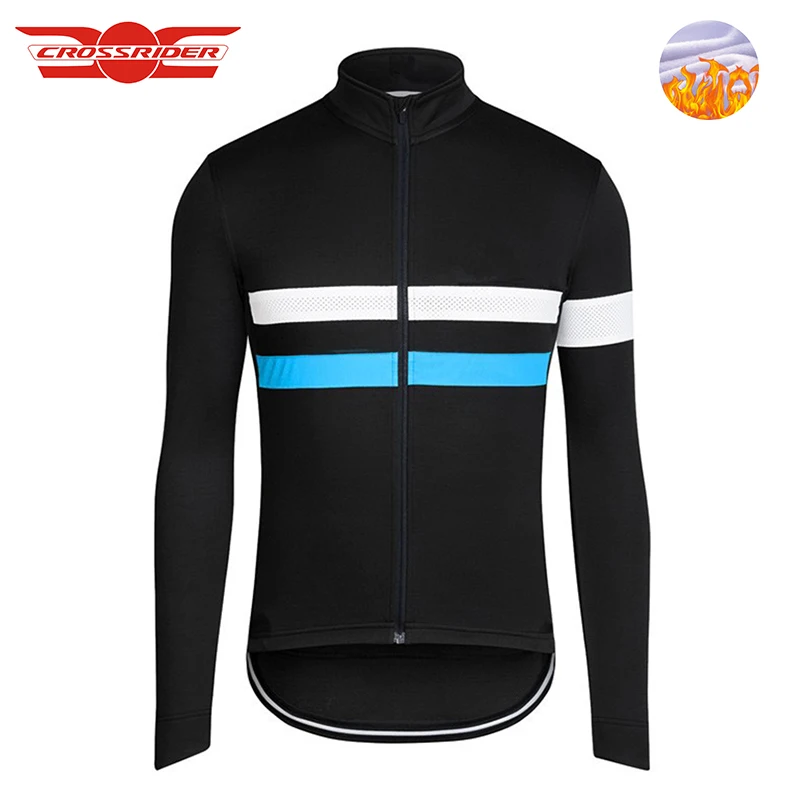 

Crossrider 2018 Winter men cycling Jersey MTB clothing Thermal fleece shirt Bike wear clothe Long Maillot Roupa Ropa De Ciclismo