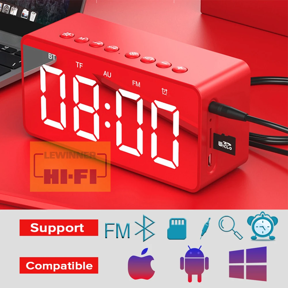 Lewinner Портативный Bluetooth Динамик супер бас Беспроводной стерео s Поддержка TF AUX