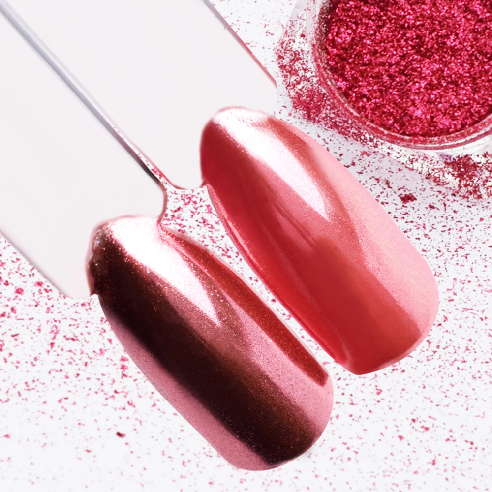 

Fashion 0.15g Nail Art Rose Gold Pigment DIY Mirror Effect Ultra-fine Chrome Powder Dust Glitter for Nails Manicure TR043
