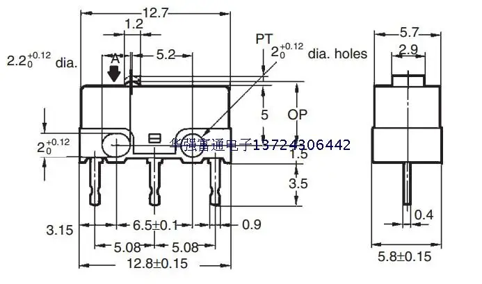 Кнопка точечной мыши микропереключатель Microsoft Razer Sai Rui для обслуживания