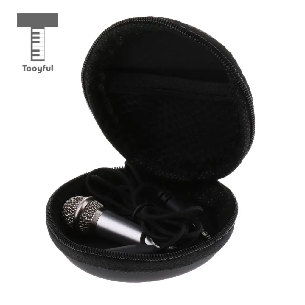 Tooyful 3.5mm Wired Microphone Handheld Mic for Smartphones Chatting Karaoke Silver