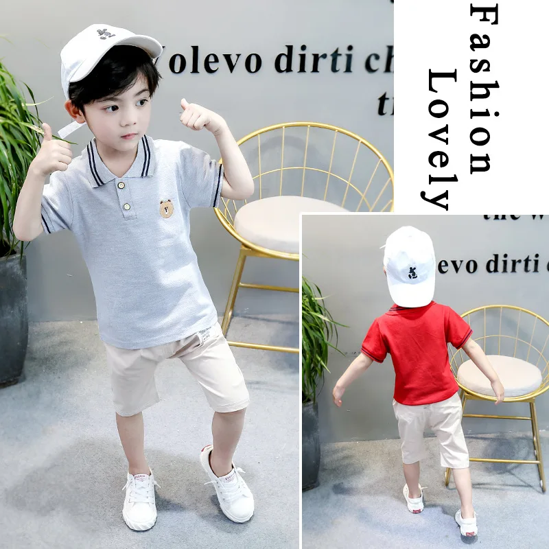 Boys Summer Clothes Sets Toddler Baby T-shirt+Pant 2pcs Kids Outfit Tracksuit For 1 2 3 4 5 Years Boys Costume Children Clothing