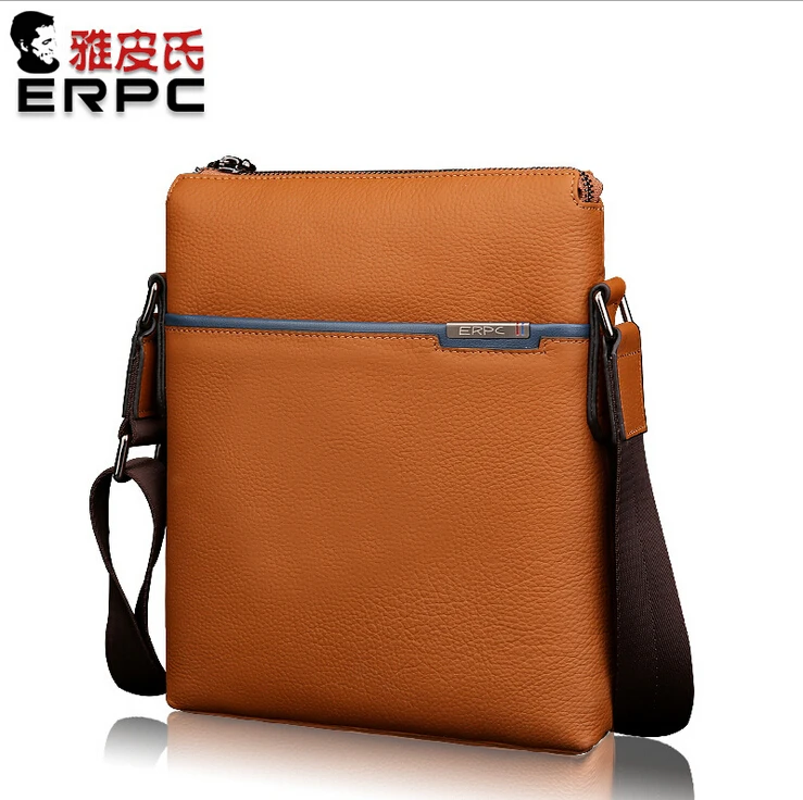 

3 colors / Men Genuine Leather Shoulder Bag Casual Small Flight Bag Briefcase Work Bag for Travel Business Blue / Tan / Coffee