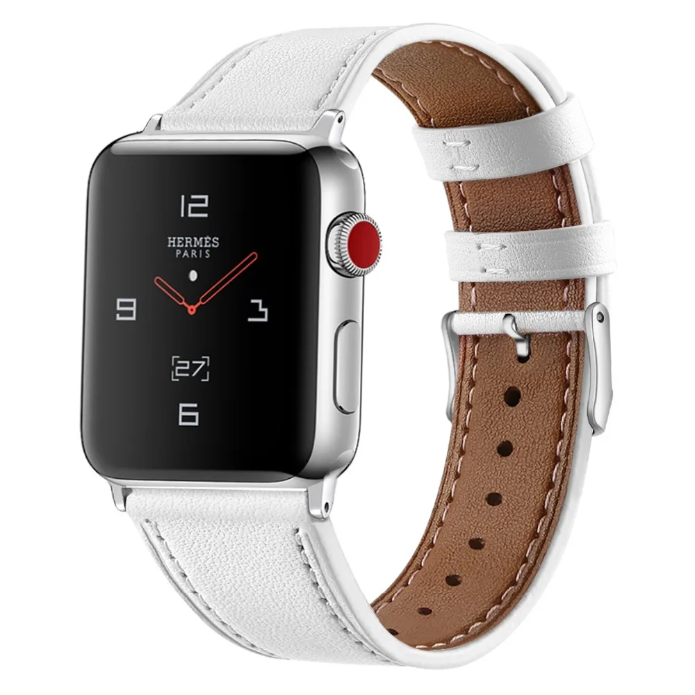 Браслет для Apple Watch кожаный ремешок 44 мм 42 мм 40 мм ремешок для Apple Watch ремешки 38 мм кожаные ремешки для iWatch 4 3 2 1 серия