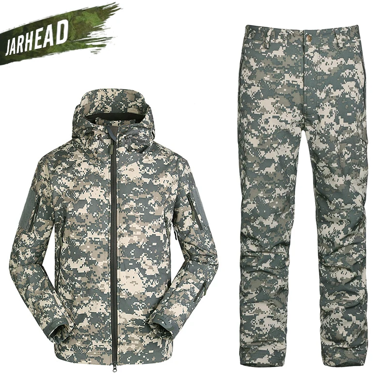 US $86.24 US Army Military Uniform Men Shark Skin Soft Shell Jacket Genuine Windproof Hiking Hunting Tactical TAD 40 Jacket Pants Suits