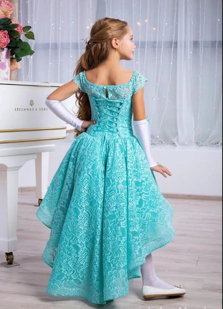 Уникальное и мягкое кружевное Пышное Платье для девочек с рукавами-крылышками и шнуровкой сзади, изготовленное на заказ, свадебное платье для девочек