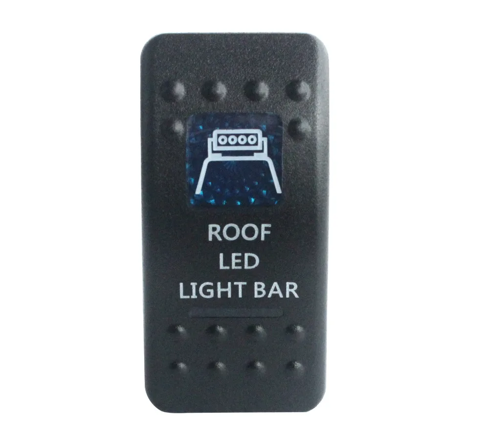 Boat Car Rocker Switch Blue LED ON-OFF 12V 24V SPST LED Light Bar Waterproof
