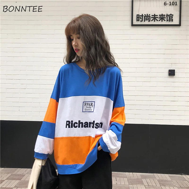 

T-shirts Women Letter Printed Loose Simple All-match Korean Style Leisure Loose Hip Hop T-shirt Womens Trendy Daily Tees Chic