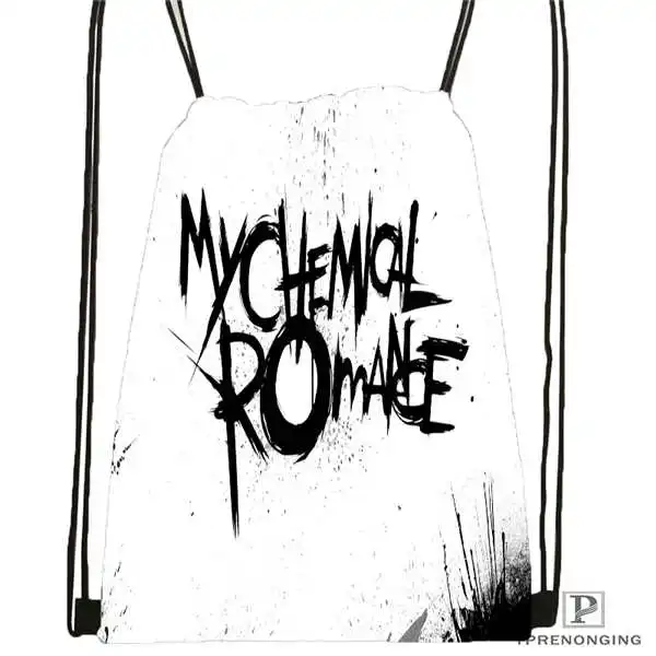 Drawstring Backpack Custom Gerard Way My Chemical Romance походная сумка на шнурке милый рюкзак для детей(черная спинка) 31x40 см#180531-04-24 - Цвет: Drawstring Backpack