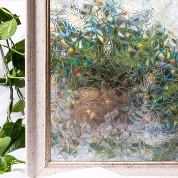 

CottonColors Home Decor Window Cover Films ,No-Glue 3D Static Decorative Privacy PVC Waterproof Glass Stickers 45 x 200Cm