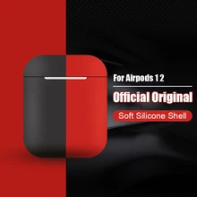 Официальный силиконовый мягкий чехол для наушников для Apple Airpods 1 2 Аксессуары для кожи для Airpods Bluetooth беспроводной чехол для телефона