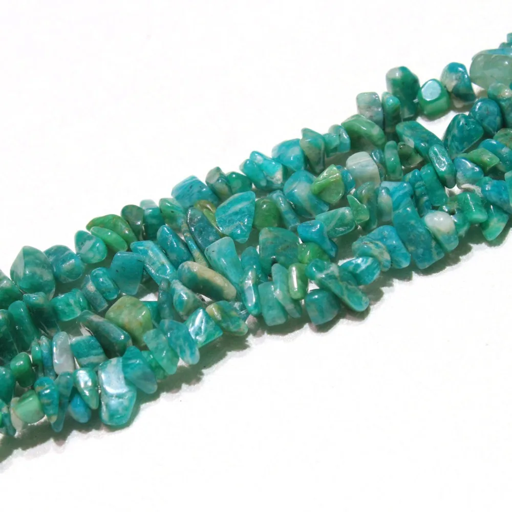 

Wholesale Irregular Gravel Shape 5-8 mm Natural Amazonite Stone Beads For Jewelry Making DIY Bracelet Necklace Strand 34''