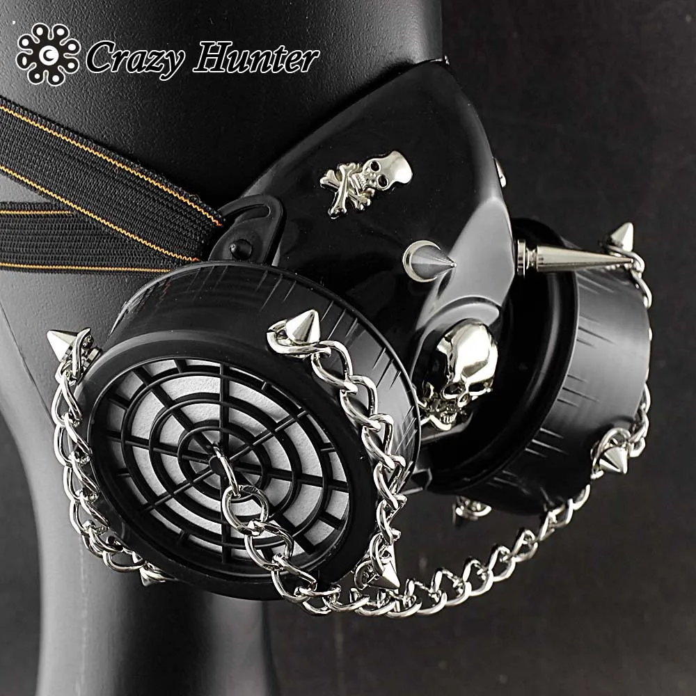 Цепочка в стиле «стимпанк» Спайк Винтаж Косплей Masuqes противогаз