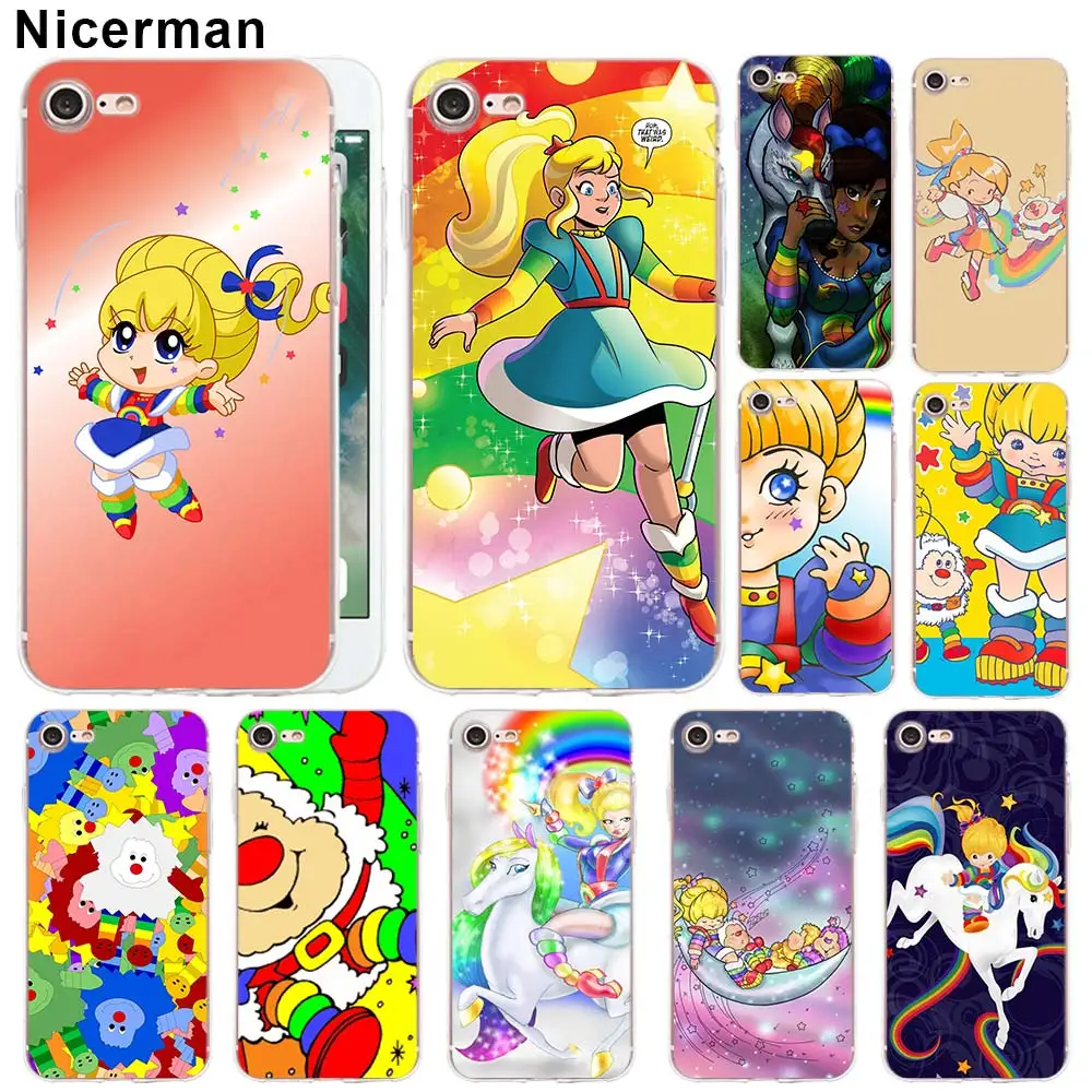 

Clear TPU Case for iPhone X XS XR XS Max 7 8 Plus 6 6s Plus 5 5S Cover Movie Rainbow Brite Soft Silicone case