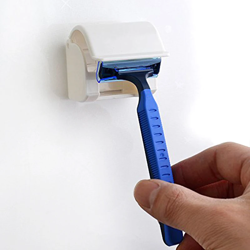 

Kitchen dust razor plastic razor holder suction cup storage shelf paste type bathroom set shaving cover shaving rack razor rack