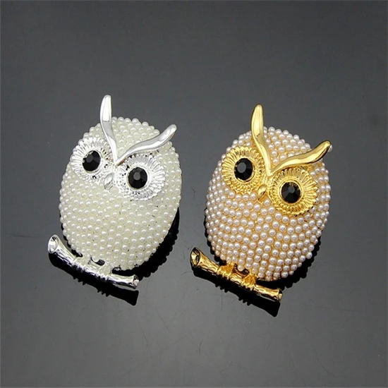 

Classical Brooch Pins Jewels 1Pcs Women Gift Simulated Pearl Animal Brooch Jewelry Scarf Owl
