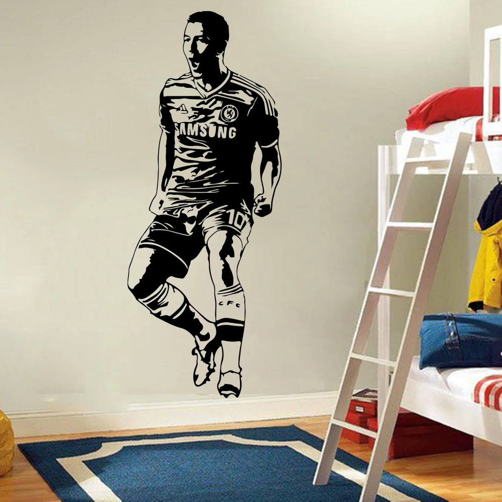 Large Eden Hazard Celebrating Footballer Wall Sticker Nursery Kids Room England Soccer Player Sport Wall Decal Bedroom Vinyl Art (1)