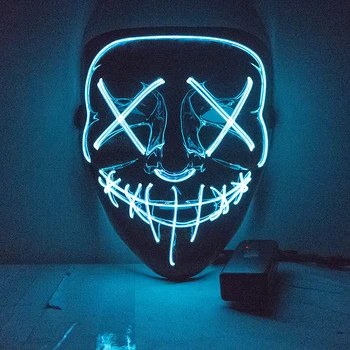 

Halloween LED Mask Purge Masks Election Party Mask Light Up Masks Glow In Dark Neon Mask Free Shipping