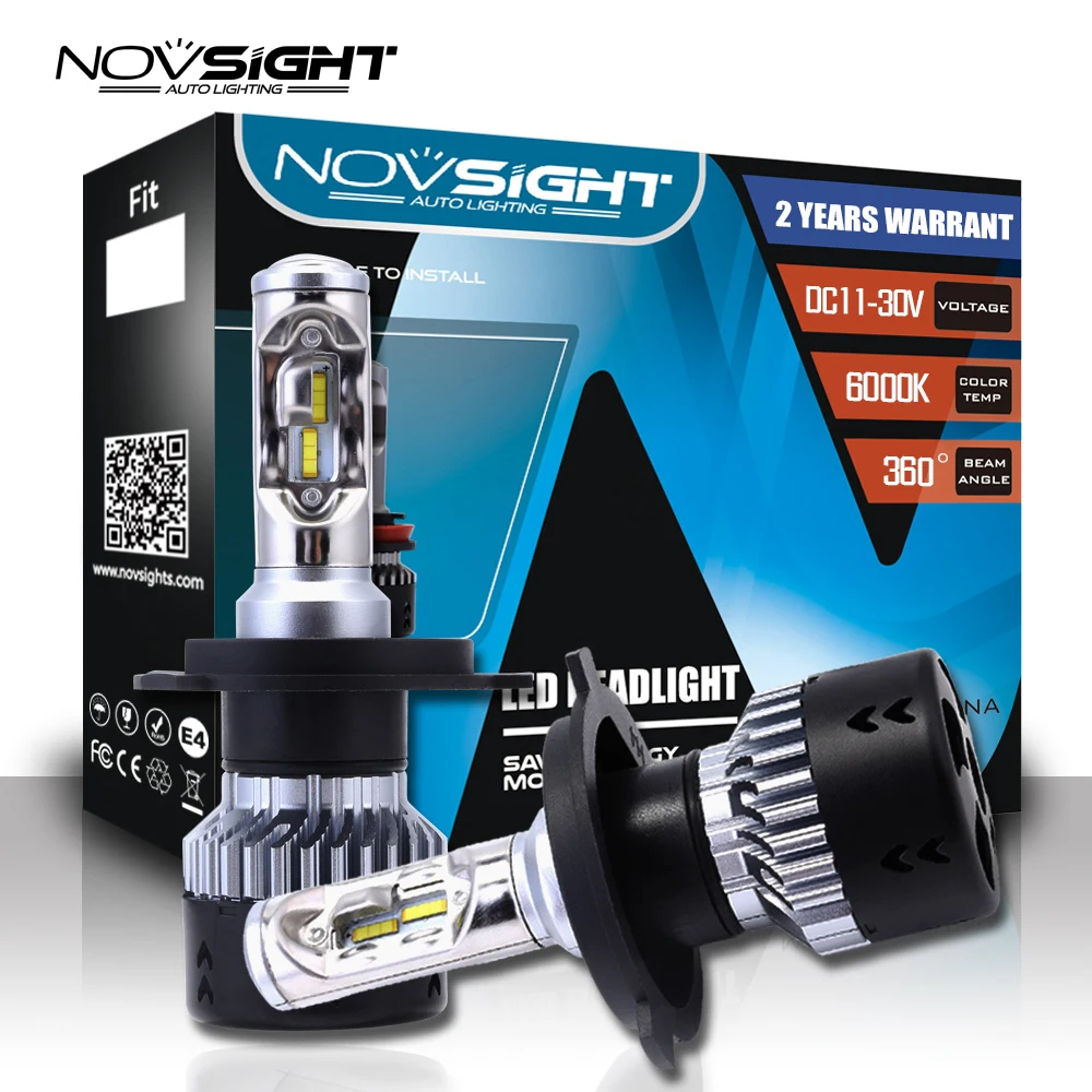 Светодиодная лампа Novsight мощностью 12 В с цоколем H1 светодиодная H7 H4 H11 H8 9005 9006