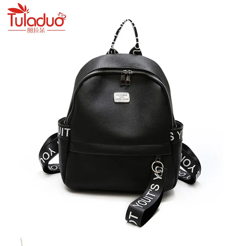 

Fashion Double Zipper Leisure Women Backpack PU Leather Backpacks Female School Shoulder Bags for Teenage Girls Travel Back Pack