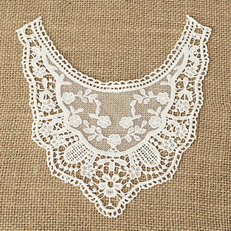 

high-quality cotton false collar DIY craft collar material venise embroidered applique trim decor lace sewing patchwork fabric