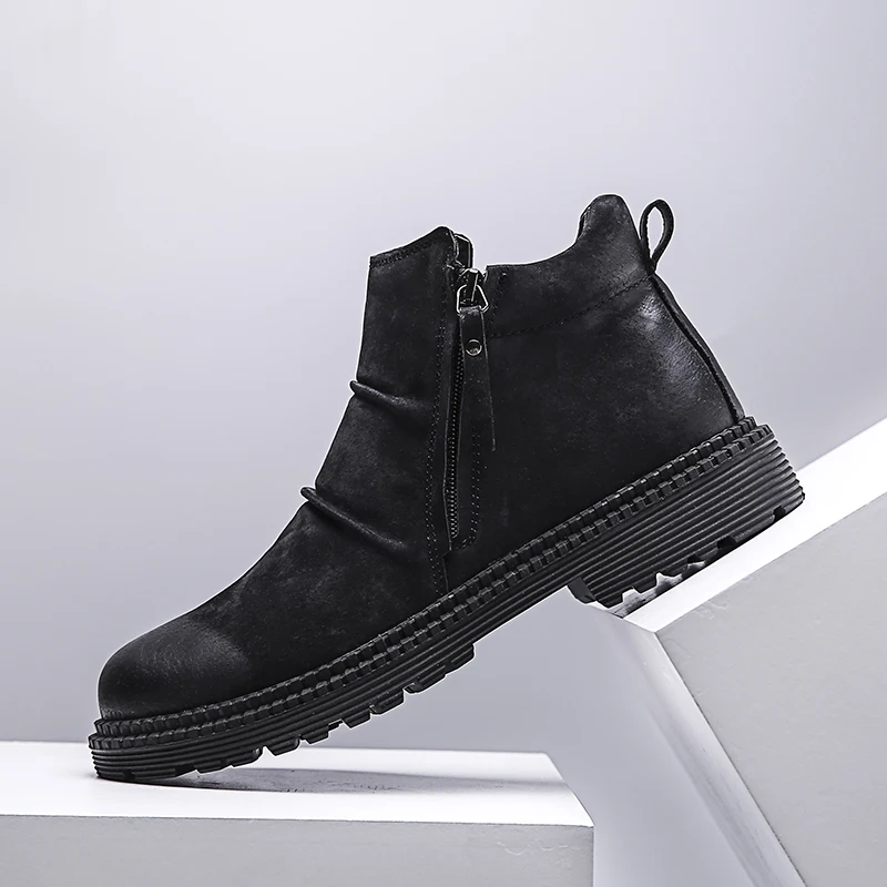 2 Cálidos Nuevos Tamaño 46 La 39 5 3 Zapatos De Casuales Estilo Genuinos 1 Masculinas Más Los Británico Invierno Hombres Del Motocicleta El Romano 4 6 Cuero Tiempos Botas cq8qtBRwpS