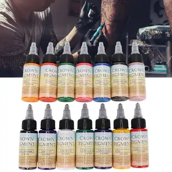 

14 Colors Professional Tattoo Makeup Ink Tattoo Pigment Semi-permanent Eyebrow Eyeliner Lip Body Arts Inks 30ml/Bottle