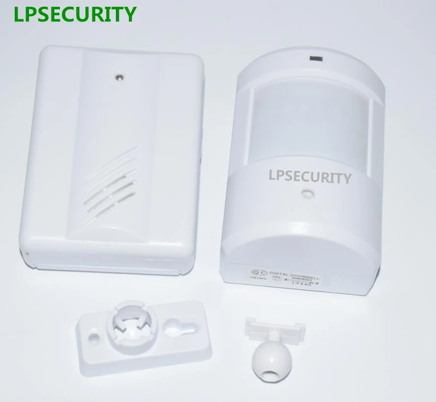 2 передатчика LPSECURITY 1 приемник дверные колокольчики и с PIR датчиком движения