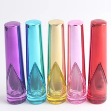 Hight Quality 1 PCS15ml Long Printed Color Glass Cylinder Spray Perfume Bottle Atomizer Cosmetic Refillable Bottles5 Colors