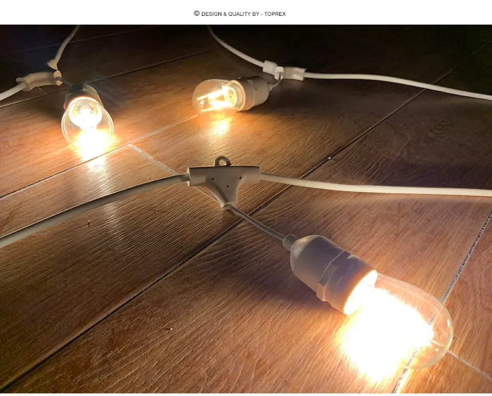 Luzes do Partido Cinto de Iluminação da Decoração do Natal ao ar Livre à Prova Plugue da ue Caindo Branco Festoon Decoração d' Água 10 m - 32.8ft E27 9 Fios de iluminação