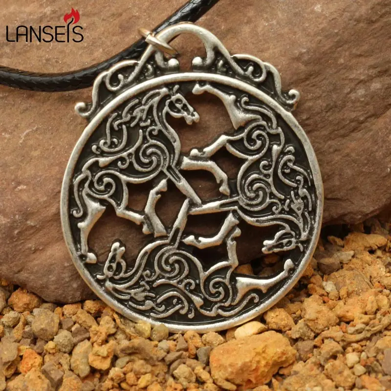 Lanseis20pcs подвеска с узлом лошади ювелирные изделия Equine богиня Epona ожерелье |