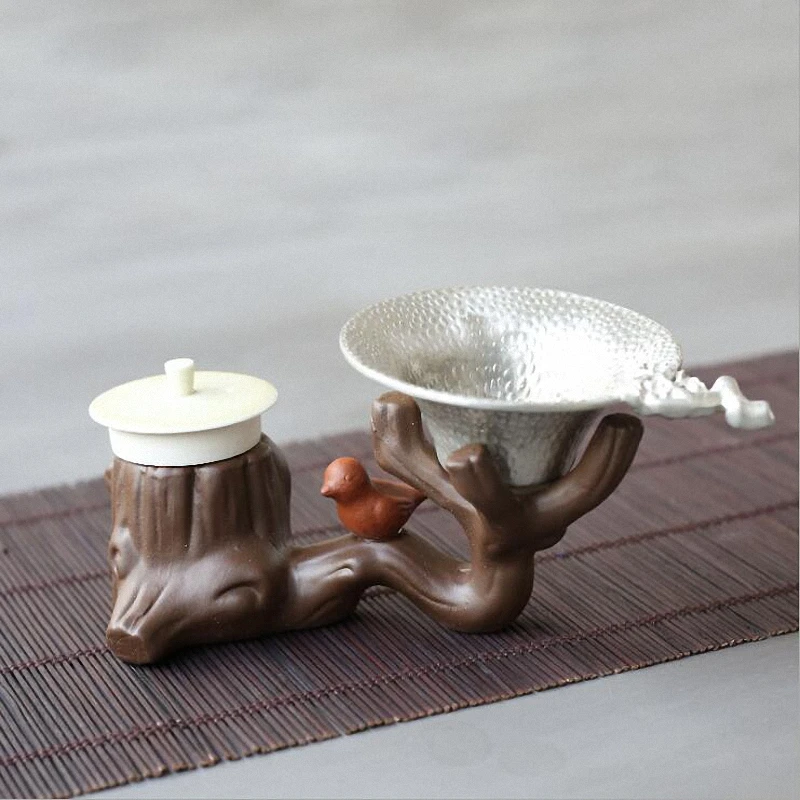 PINNY Purple Clay Tea Pets Ornaments Stump Teapot Lid Support Kung Fu Tea Accessories Tea Strainers Palm Tea Ceremony Decoration PINNY Purple Clay Tea Pets Ornaments Stump Teapot Lid Support Kung Fu Tea Accessories Tea Strainers Palm Tea Ceremony Decoration