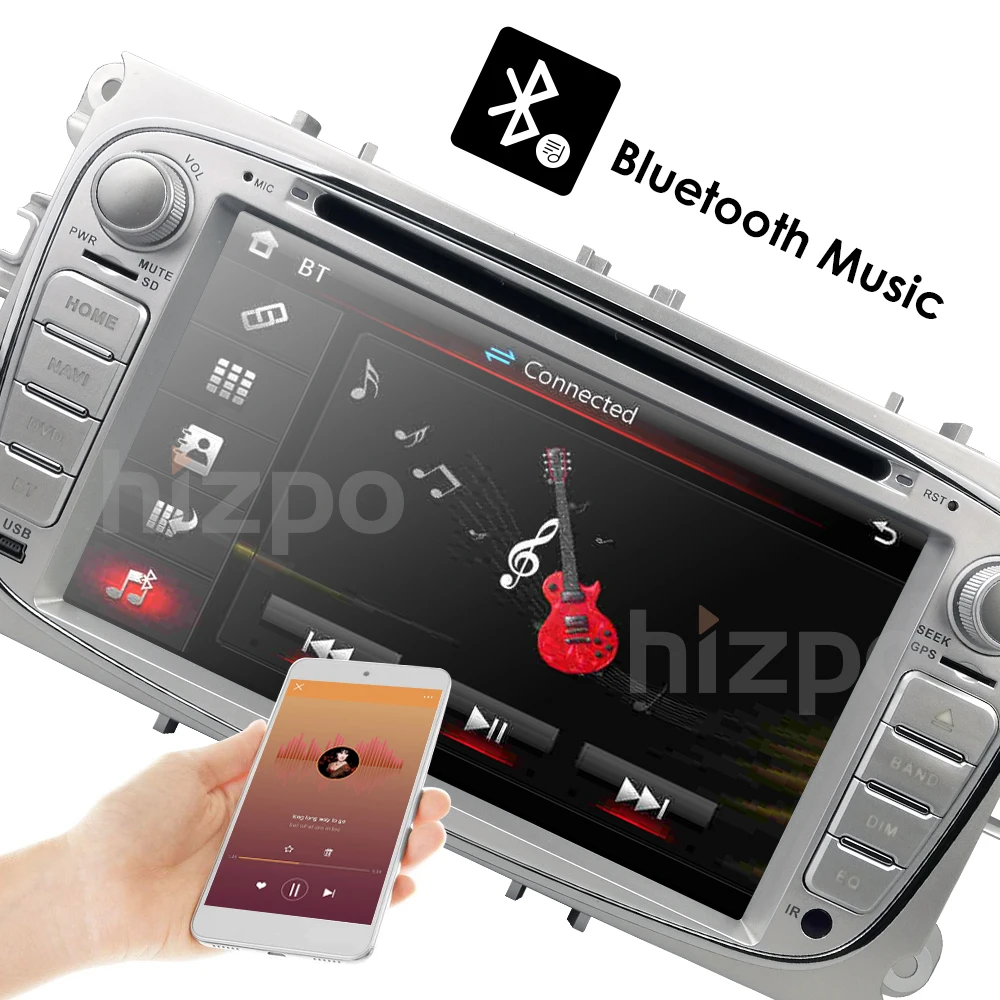Flash Deal Double 2 Din Car DVD Player GPS Navi for Ford Focus Mondeo Galaxy 3G Audio Radio Stereo Head Unit BT RDS Can-Bus 8G map CAM DAB+ 12