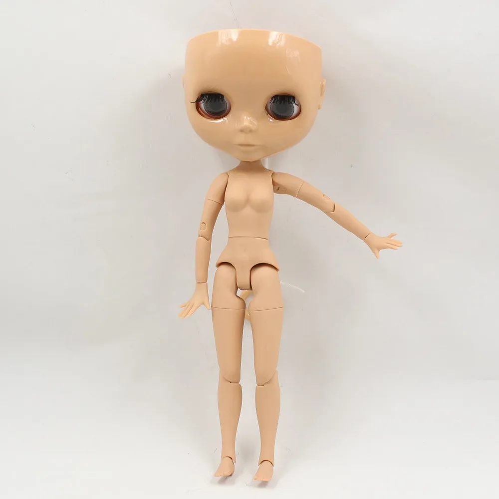 DBS blyth doll joint body bjd toy without makeup shiny face for cutom doll DIY anime girls