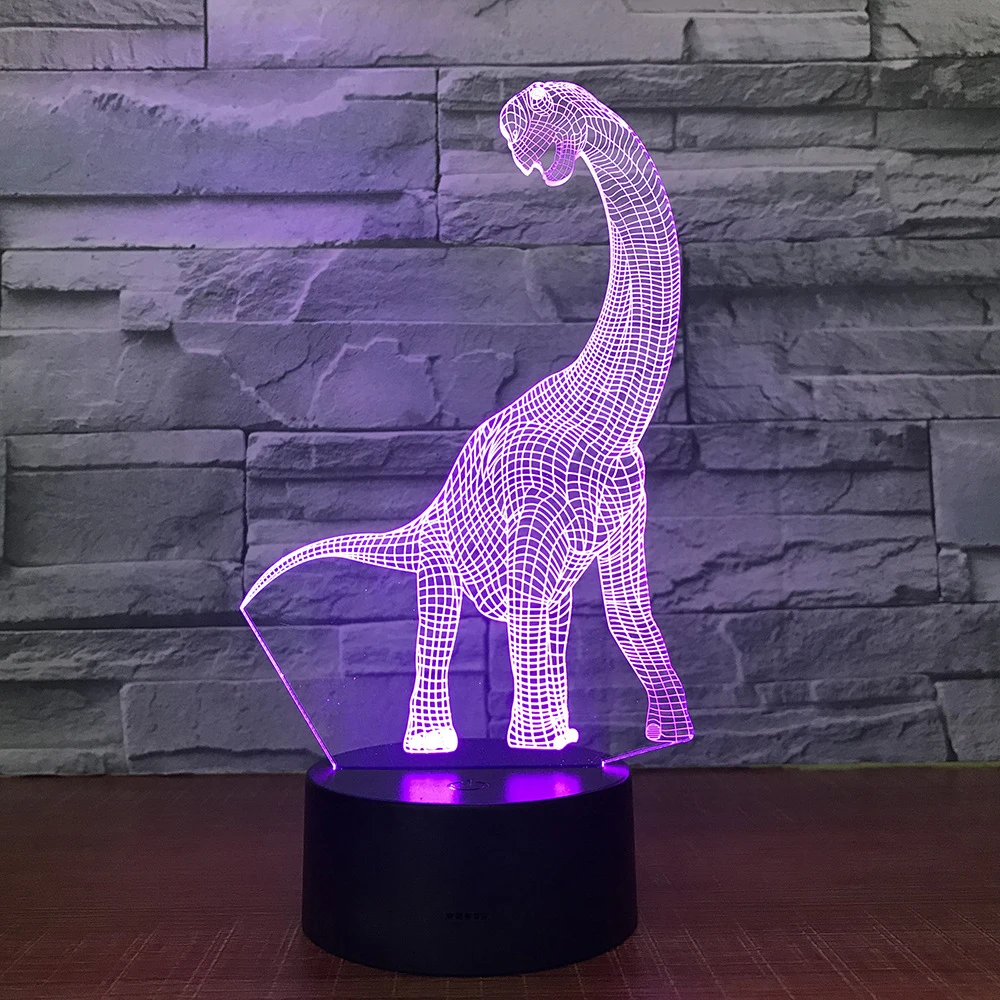 3D иллюсветодио дный Зия светодиодные лампы с динозавром Ночной светильник как друзья и праздничные подарки игрушка вечерние Flash атмосфера ночник