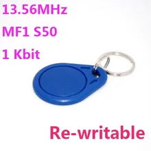 100 шт. NFC тег 13,56 МГц ISO14443A метки Rfid Keyfob перезаписываемый Фудань F08 совместимый чип MF S50